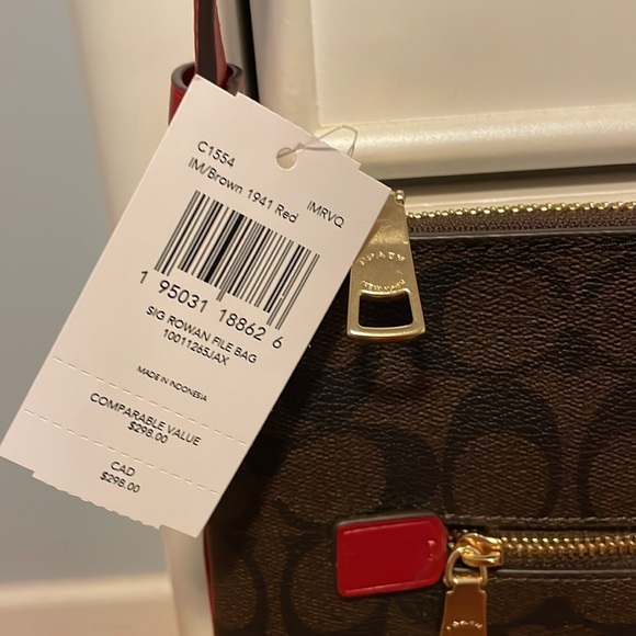 Rowan File Bag Signature Coach NWT - Picture 4 of 8